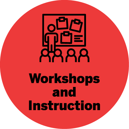 Workshops and instructions icon